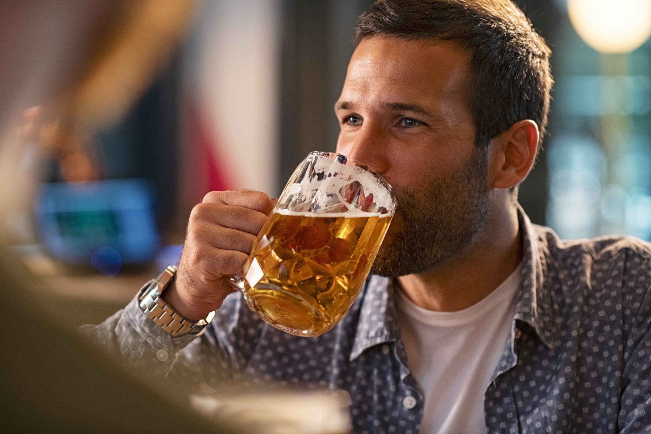 Dad drinking on Father's Day